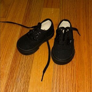 Kids Black Canvas Sneakers